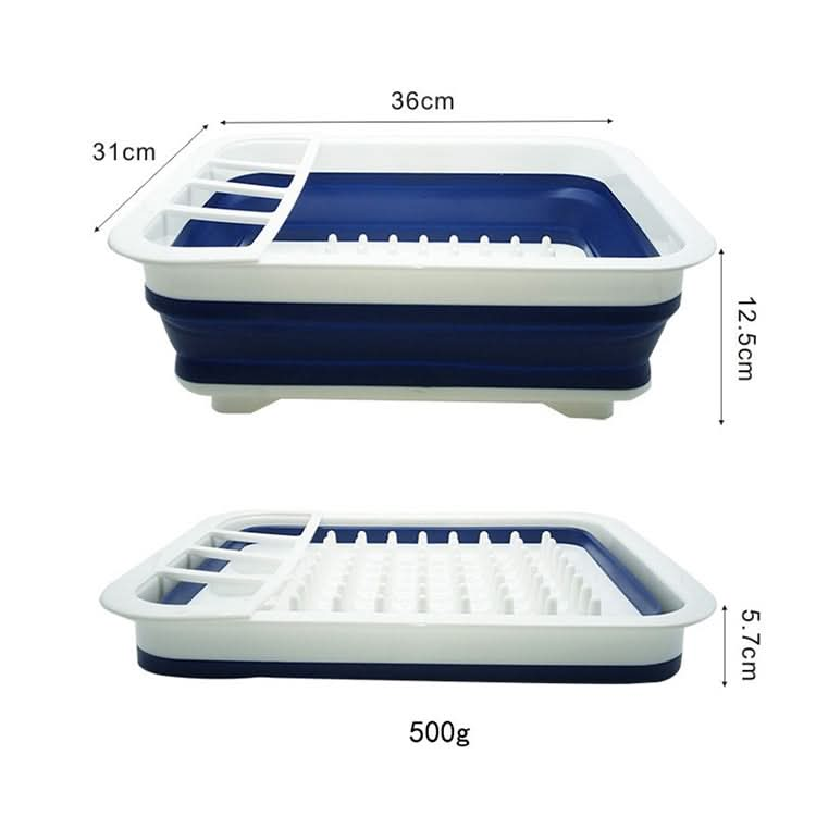 Silicone Folding Drainage Dish Rack Tableware Storage Box Reluova