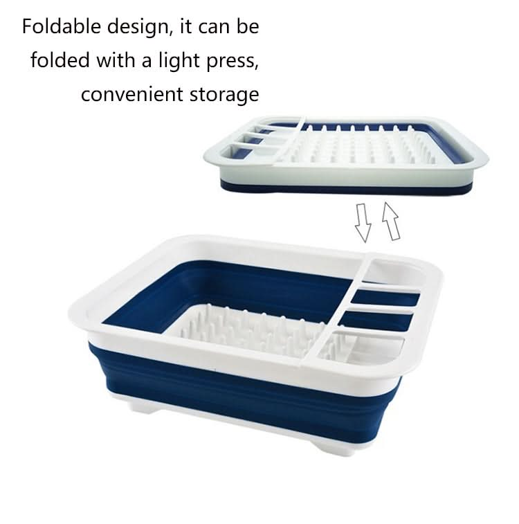 Silicone Folding Drainage Dish Rack Tableware Storage Box Reluova