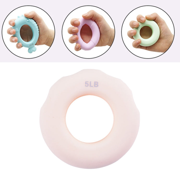 Children Grip Ring Finger Strength Training Finger Power Device, Specification: 5LB (Finite Orange Pink)