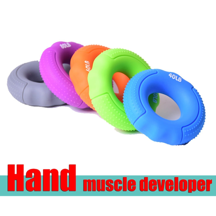 Silicone Gripper Finger Exercise Grip Ring, Specification: 60LB(Dot Orange) Reluova