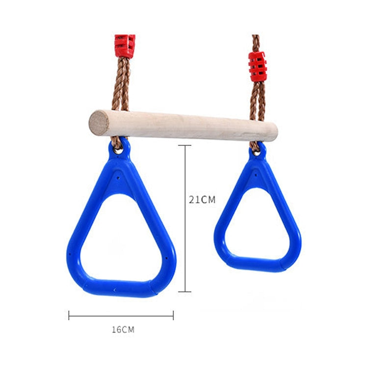 Wooden Stick Injection Molding Handshake Hanging Ring Children Swing, Random Color Delivery Reluova