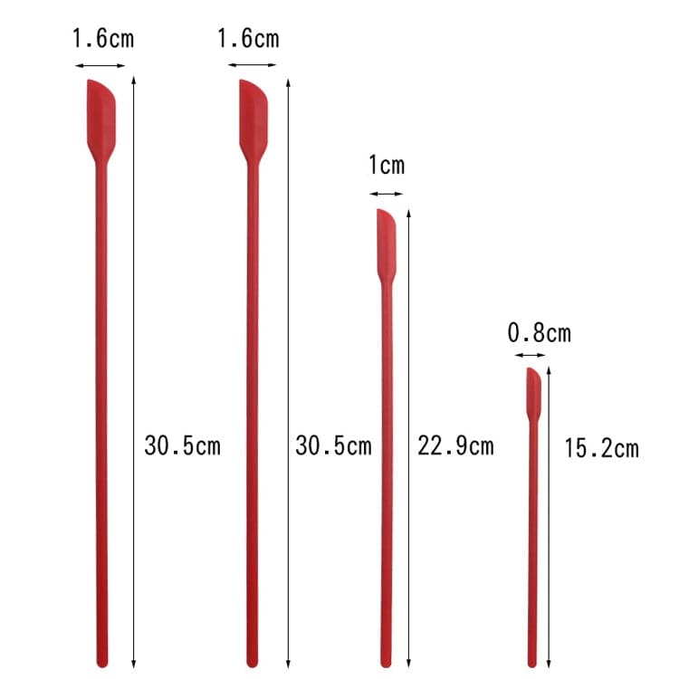 4 in 1 Silicone Mini-Pointed Scraper Lengthening Cosmetic Bottle Scraper Jam Spatula Set-Reluova