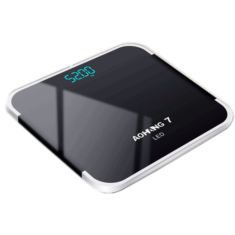 AOHANG7 USB Weight Scale With LED Hidden Screen Tempered Glass Body Scale