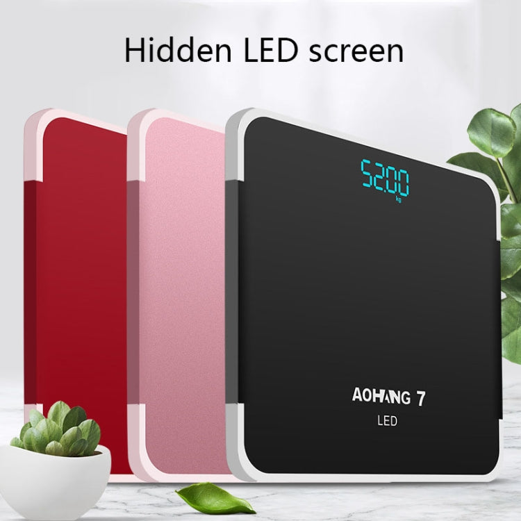 AOHANG7 USB Weight Scale With LED Hidden Screen Tempered Glass Body Scale