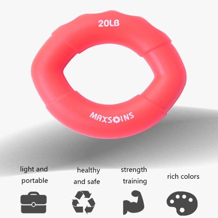 MAXSOINS MXO-009898 Silicone Finger Exercise Grip Device Olive Shape Rehabilitation Finger Pinch Device, Specification: 20LB(Red) Reluova