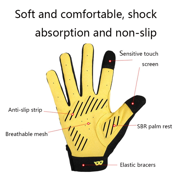 WEST BIKING YP0211209 Bicycle Gloves Shock Absorber Anti-Slip Touch Screen Glove Reluova