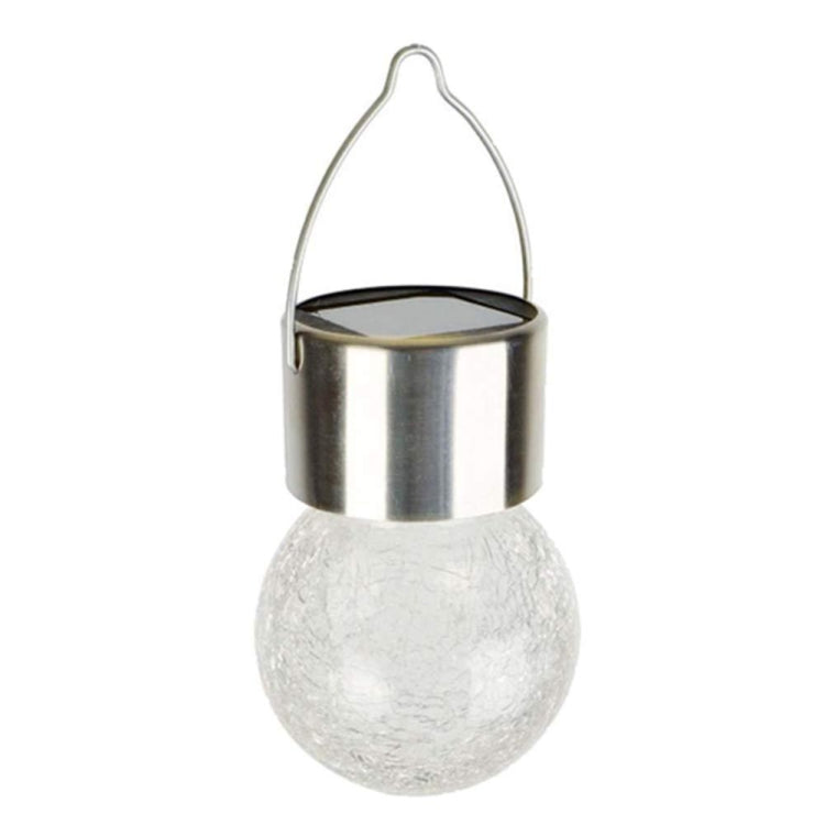 12 PCS Crackle Ball Solar Chandelier Outdoor Garden Courtyard Holiday Decoration Light With Clip