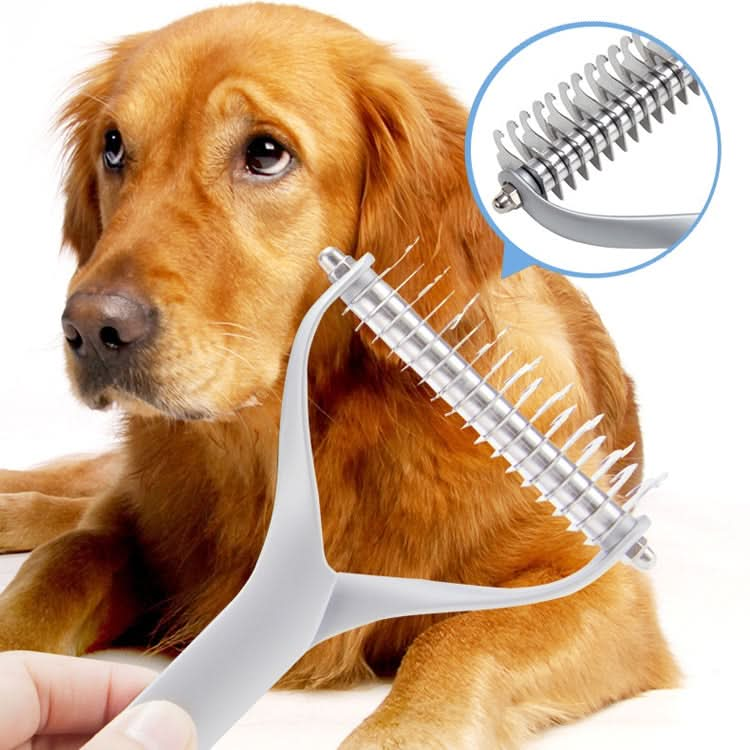 Pet Comb Zinc Alloy Double-Sided Cat Dog Cleaning Beauty Hair Removal Comb - Reluova