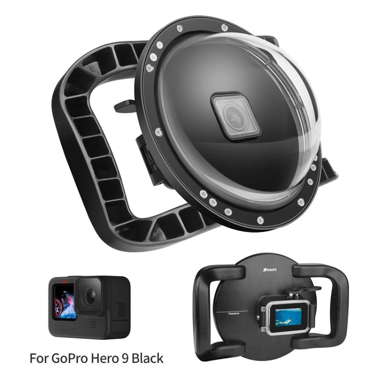 SHOOT XTGP559 Dome Port Underwater Diving Camera Lens Transparent Cover Housing Case For GoPro HERO9 Black My Store