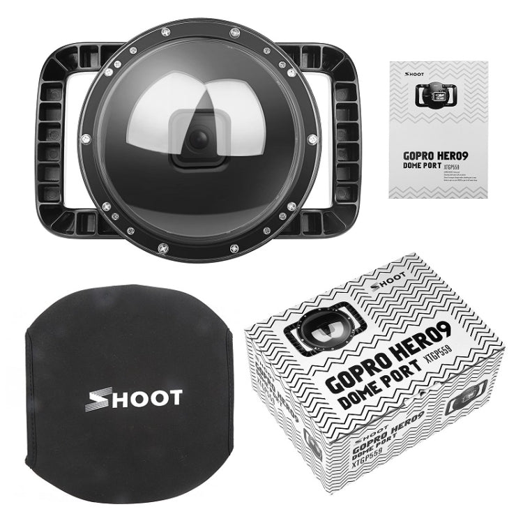 SHOOT XTGP559 Dome Port Underwater Diving Camera Lens Transparent Cover Housing Case For GoPro HERO9 Black My Store