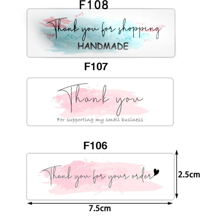 10 Rolls Rectangle Thank You Label Sticker - Reluova 