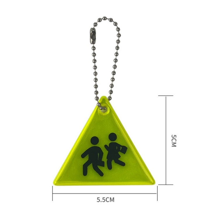 Sidewalk Reflective PVC Keychain Traffic Safety Schoolbag Night Reflective Pendant Random Colour Delivery My Store