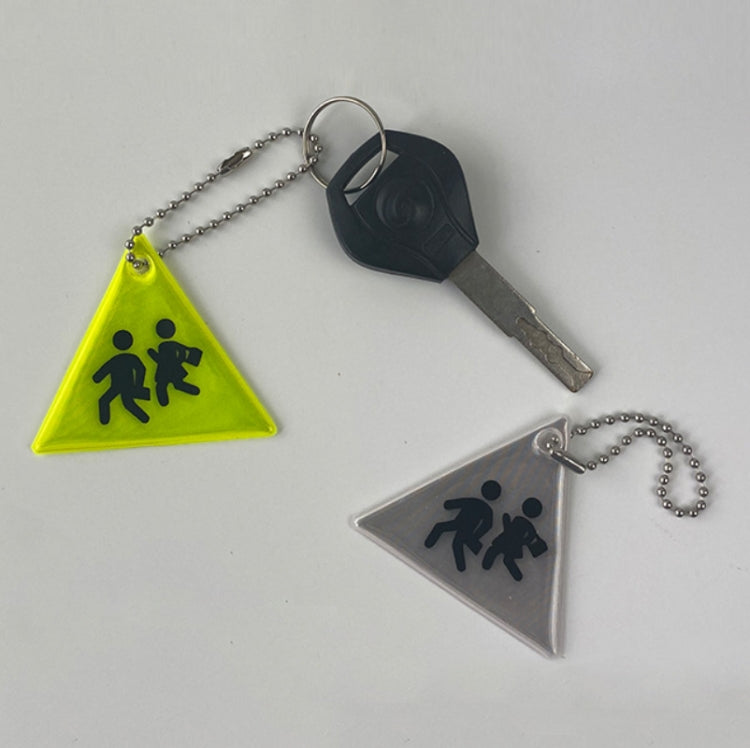 Sidewalk Reflective PVC Keychain Traffic Safety Schoolbag Night Reflective Pendant Random Colour Delivery My Store