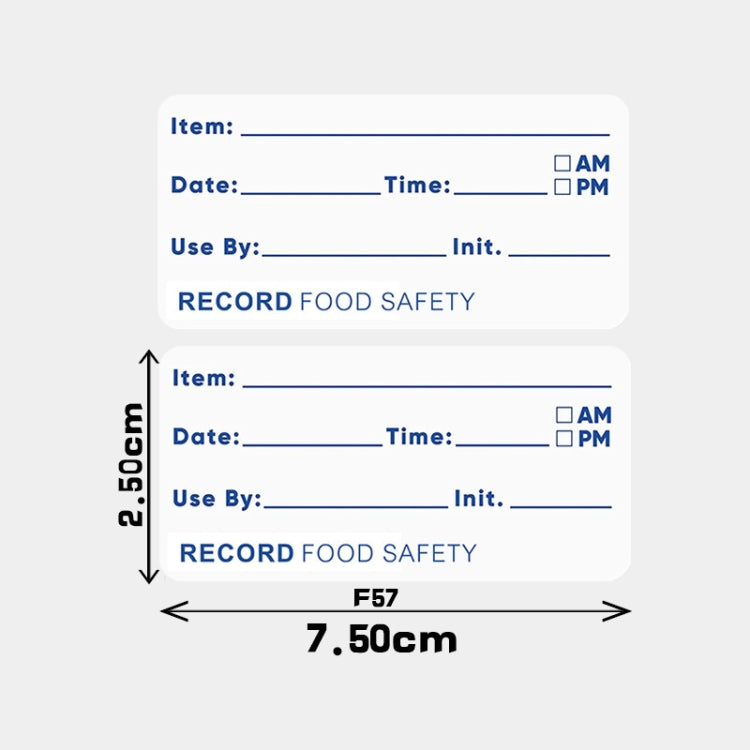 Food Date Sticker Label, Size: 7.5 x 2.5cm My Store