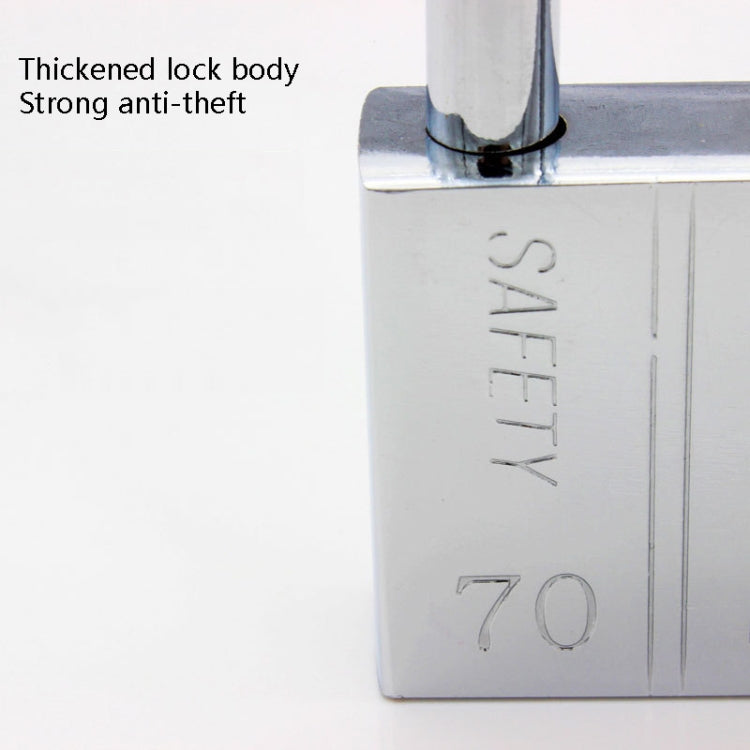 Square Blade Imitation Stainless Steel Padlock My Store