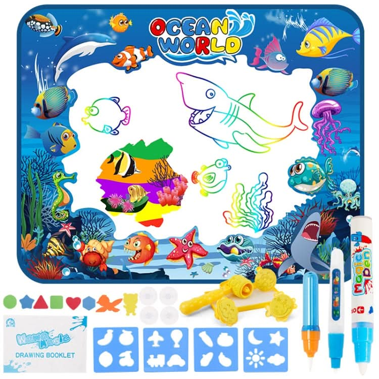 6614 Children Water Drawing Canvas Magic Graffiti Mat, Size: 100 x 80cm Reluova