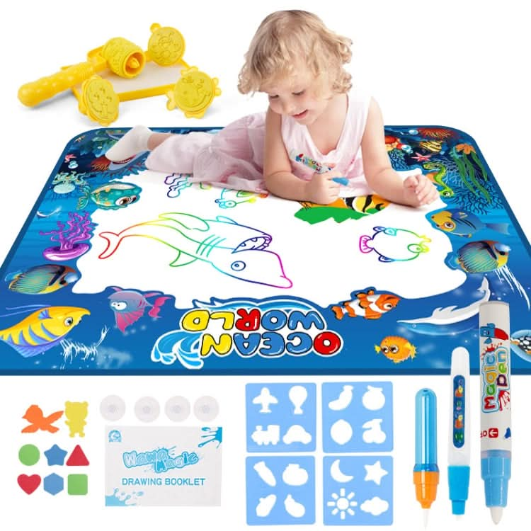 6614 Children Water Drawing Canvas Magic Graffiti Mat, Size: 100 x 80cm Reluova