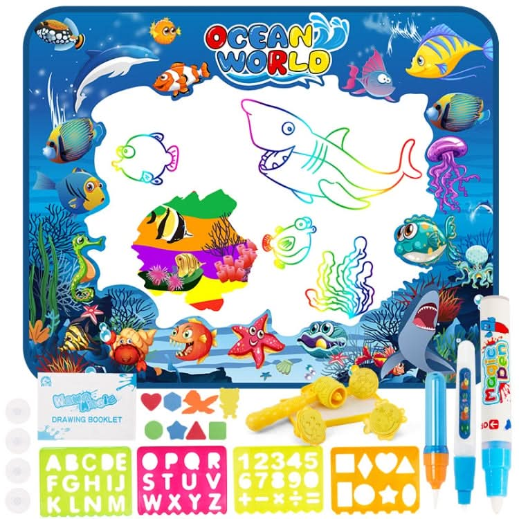 6614 Children Water Drawing Canvas Magic Graffiti Mat, Size: 100 x 80cm Reluova