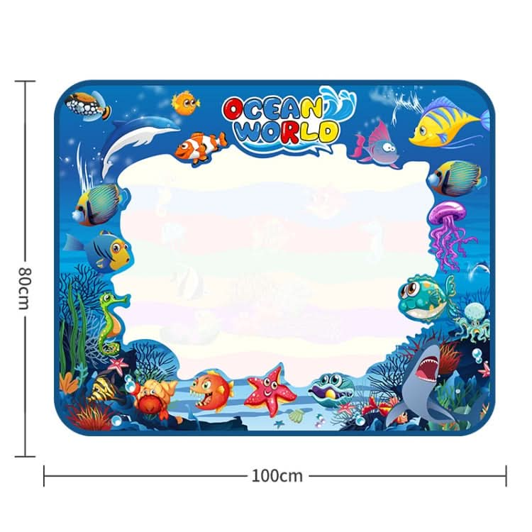 6614 Children Water Drawing Canvas Magic Graffiti Mat, Size: 100 x 80cm Reluova