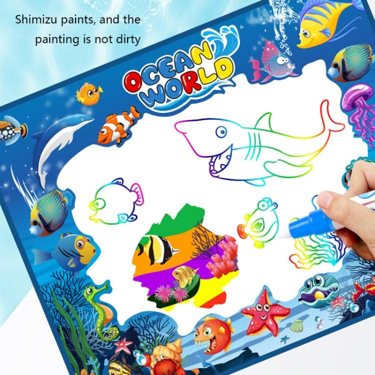 6614 Children Water Drawing Canvas Magic Graffiti Mat, Size: 100 x 80cm Reluova