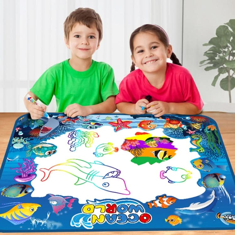 6614 Children Water Drawing Canvas Magic Graffiti Mat, Size: 100 x 80cm Reluova