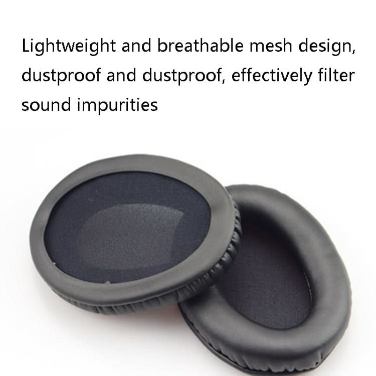 2 PCS Headset Sponge Cover Ear Pad Leather Case For Kingston Cloud Silver II, Colour: Black