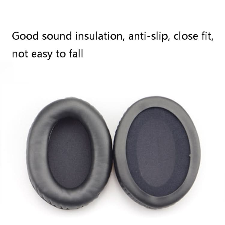 2 PCS Headset Sponge Cover Ear Pad Leather Case For Kingston Cloud Silver II, Colour: Black