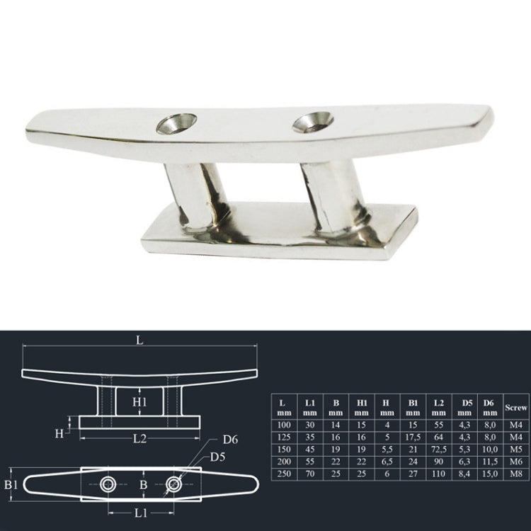 316 Stainless Steel Siamese Mooring Bollard For Marine Boat Yacht