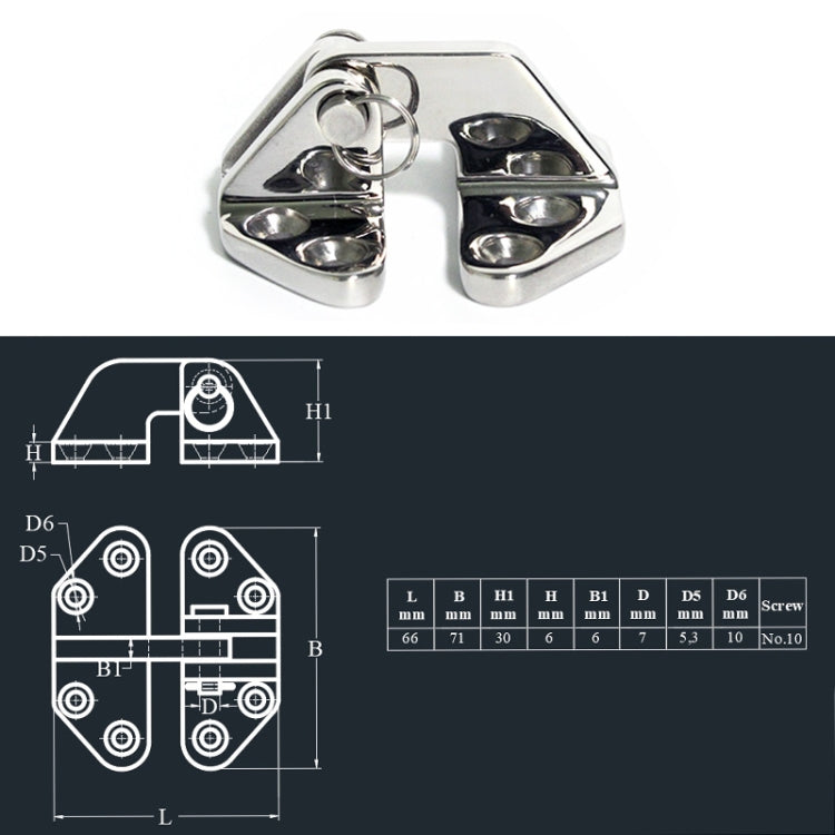 Butterfly Hinge 316 Stainless Steel Ship Accessories