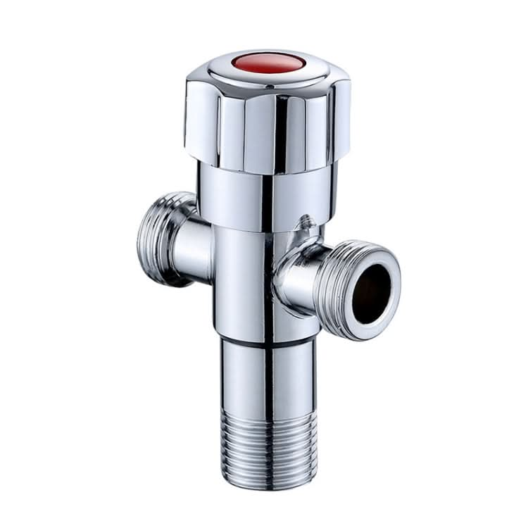 Stainless Steel Double Outlet Angle Valve Single Handle Double Control 1 In 2 Out Electroplating Wire Drawing Angle Valve Reluova