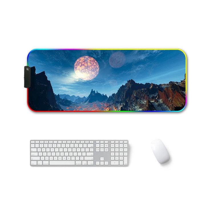 F-01 Rubber Thermal Transfer RGB Luminous Non-Slip Mouse Pad, Series 3 My Store