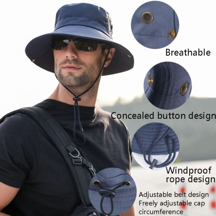 Outdoor Sun Hat Hiking Big Brim Breathable Sunscreen Fisherman Hat Reluova