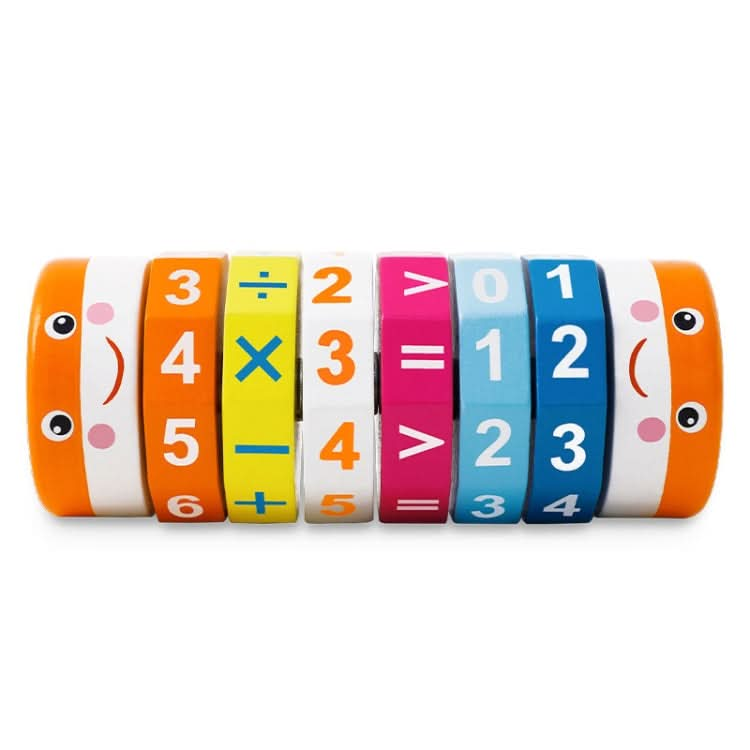 Children Number Puzzle Arithmetic Multicolor Rotating Shaft Baby Early Education Wooden Teaching Aids, Style: Reluova