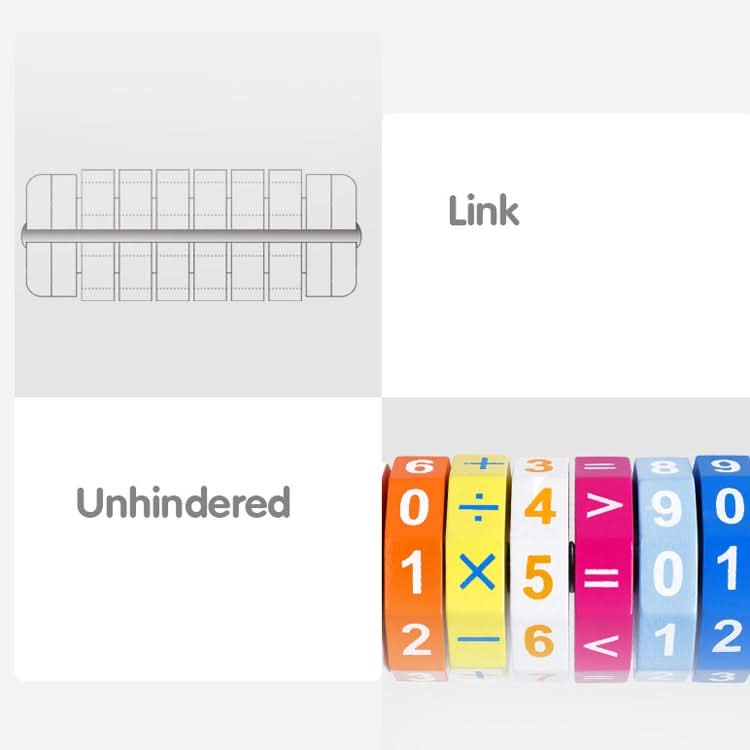 Children Number Puzzle Arithmetic Multicolor Rotating Shaft Baby Early Education Wooden Teaching Aids, Style: Reluova