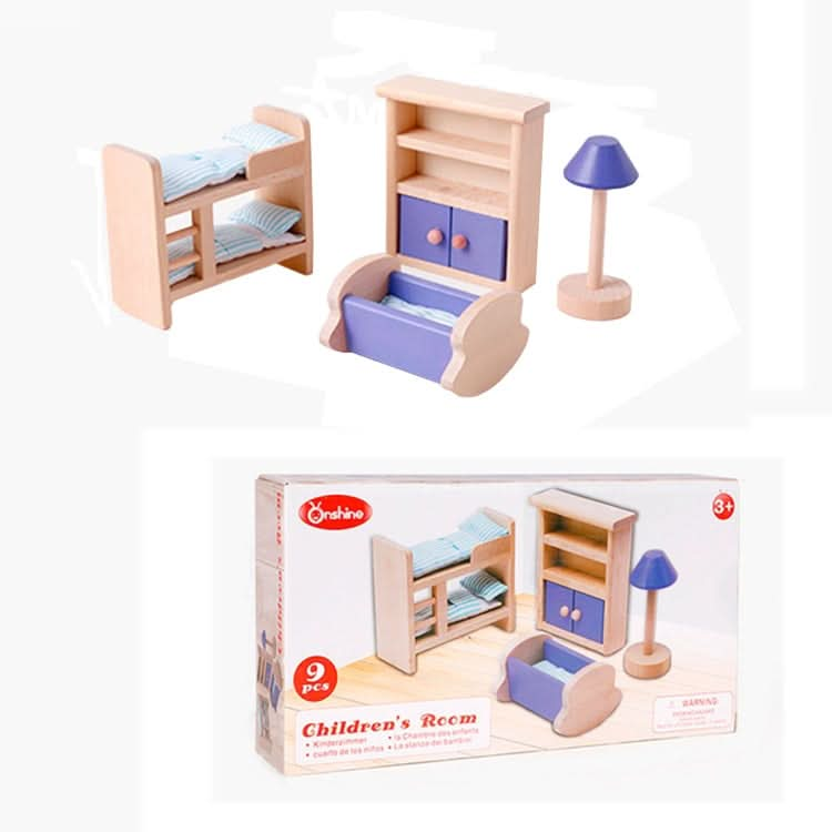 Onshine Pretend Play Scene DIY Role Playing Wooden Furniture Accessories, Style: Reluova