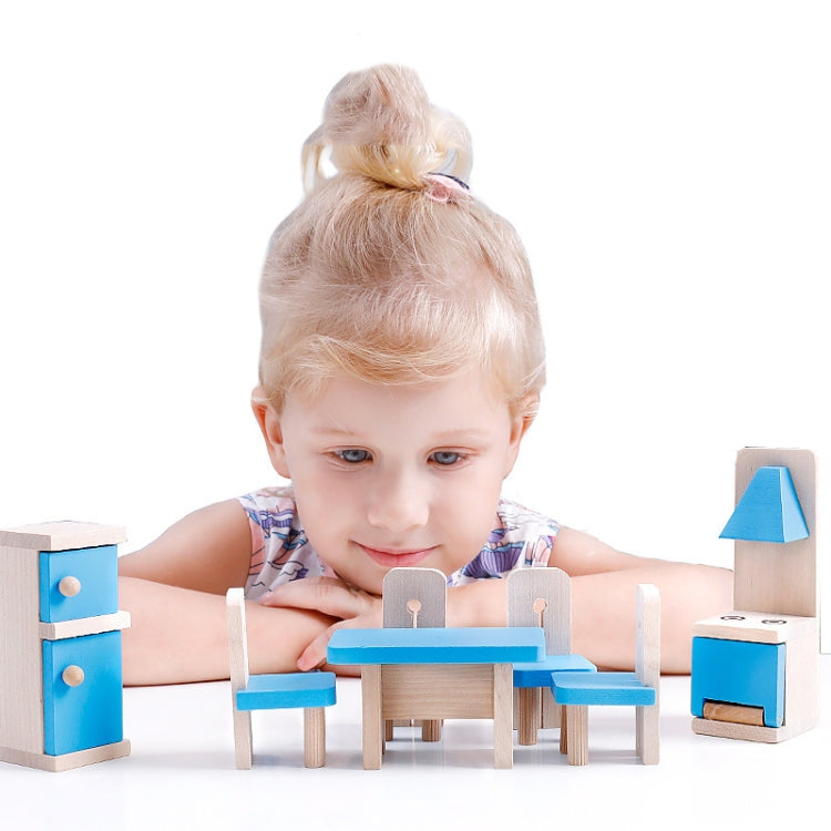 Onshine Pretend Play Scene DIY Role Playing Wooden Furniture Accessories, Style: