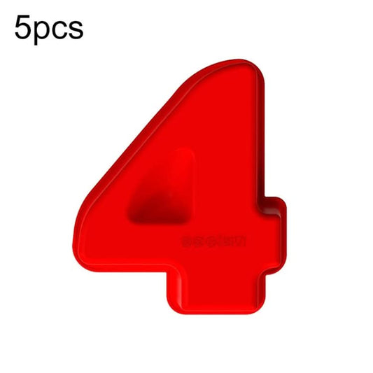 5 PCS Food Grade Silicone Cake Mould Digital Chocolate Biscuit Baking Mould-Reluova