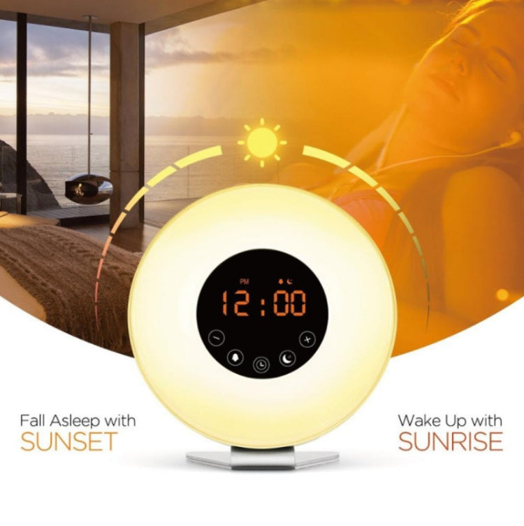 Simulated Sunrise And Sunset Sleep Light Alarm Clock with FM Radio My Store