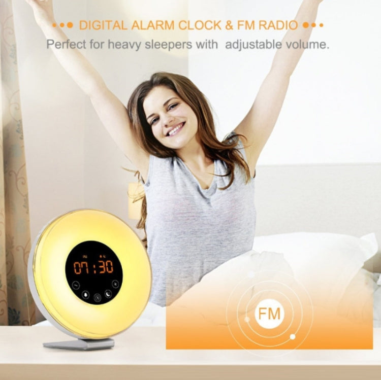 Simulated Sunrise And Sunset Sleep Light Alarm Clock with FM Radio My Store