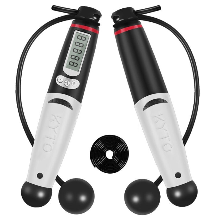 KYTO 2106C Cordless / Corded Dual-Use Calorie Electronic Counting Skipping Rope Adult Fitness Timing Skipping Rope with Horn