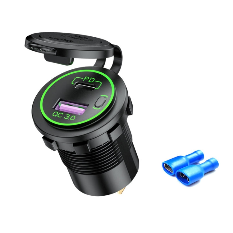 Car Motorcycle Ship Modified USB Charger Waterproof PD + QC3.0 Fast Charge ÎҵÄÉ̵ê