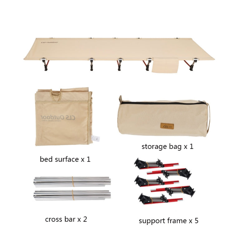 CLS Ultra-Light Outdoor Camping Bed Aluminum Alloy Portable Lunch Break Folding Bed Reluova