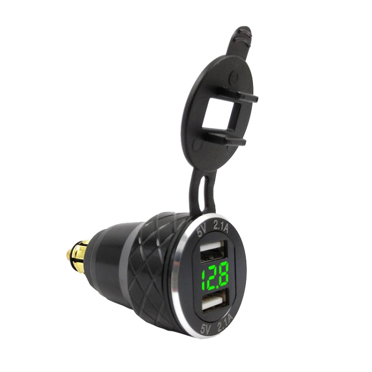 Car Motorcycle USB Charger Metal With Voltage Display Car Charger EU Plug ÎҵÄÉ̵ê