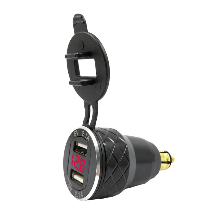 Car Motorcycle USB Charger Metal With Voltage Display Car Charger EU Plug ÎҵÄÉ̵ê