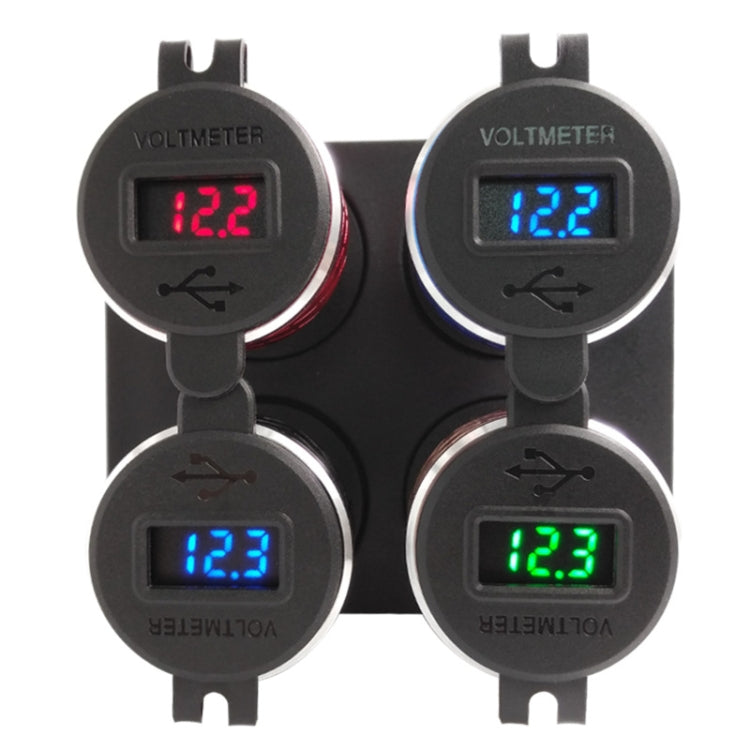 Car Motorcycle USB Charger Metal With Voltage Display Car Charger EU Plug ÎҵÄÉ̵ê