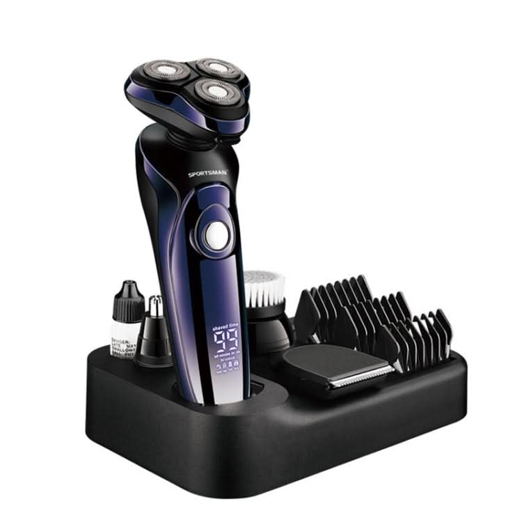 Sportsman SM-530 Electric Men Shaving Knife Multi-Function Base Charging Digital Water Washing Razor Reluova