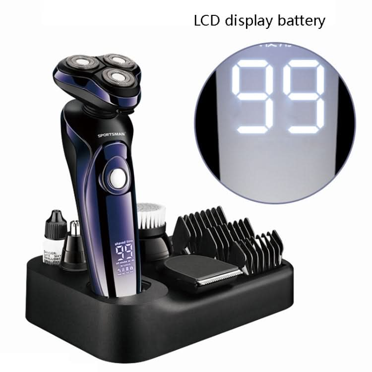 Sportsman SM-530 Electric Men Shaving Knife Multi-Function Base Charging Digital Water Washing Razor Reluova