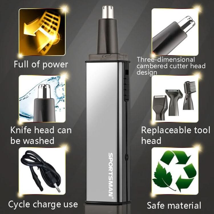 Sportsman SM-416 Electric Mini Shaving Knife Eyebrow Trimming Knife Charging USB Nose Hair Trimmer, Specification: Reluova