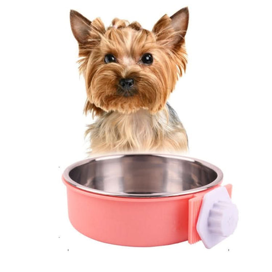 Pet Feeder Stainless Steel Dog Cat Bowl Hanging Fixed Dog Bowl Food Utensils - Reluova