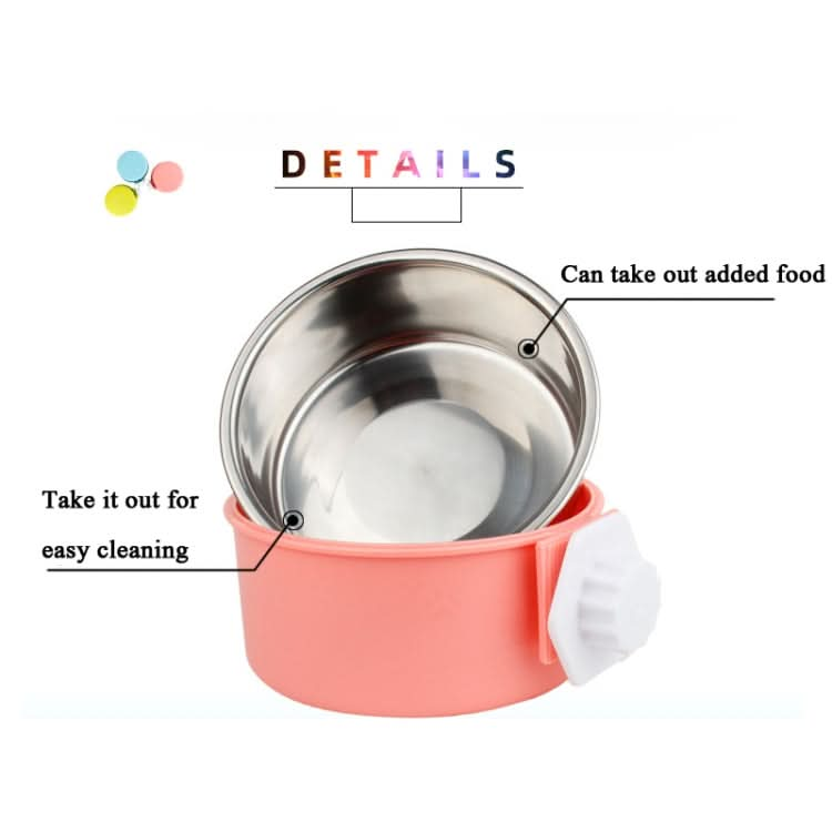 Pet Feeder Stainless Steel Dog Cat Bowl Hanging Fixed Dog Bowl Food Utensils - Reluova